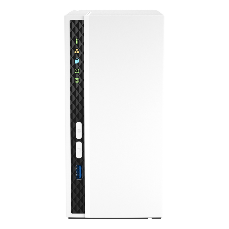 QNAP TS-233 + 2x ST2000VN003 NAS Mini Tower Cortex-A55 2 GB 4 TB QNAP QTS White