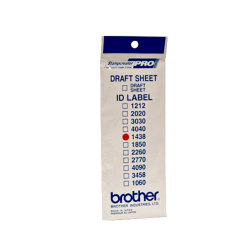 Brother ID1438 printer label