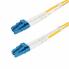 StarTech.com 10m (32.8ft) LC to LC (UPC) OS2 Single Mode Duplex Fiber Optic Cable, 9/125µm, 100G, Bend Insensitive, Low Insertio