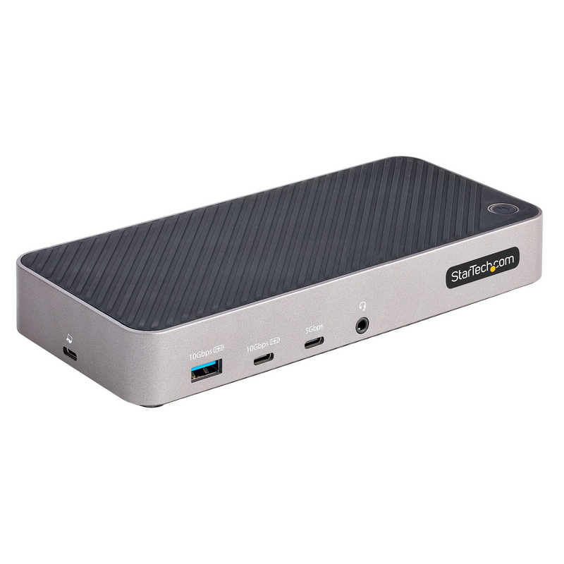 StarTech.com USB-C Triple Monitor Docking Station - HDMI/DP Triple 4k USB-C Dock - 5x USB Hub - GbE - 100W PD - Universal Multi 
