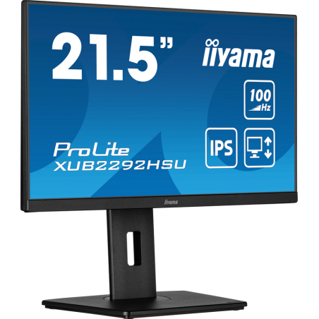 iiyama ProLite 21.5” IPS technology panel with height adjustable stand and 100Hz refresh rate
