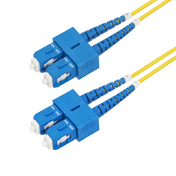 StarTech.com 30m (98.4ft) SC to SC (UPC) OS2 Single Mode Duplex Fiber Optic Cable, 9/125µm, 40G/100G Zipcord, Bend Insensitive, 