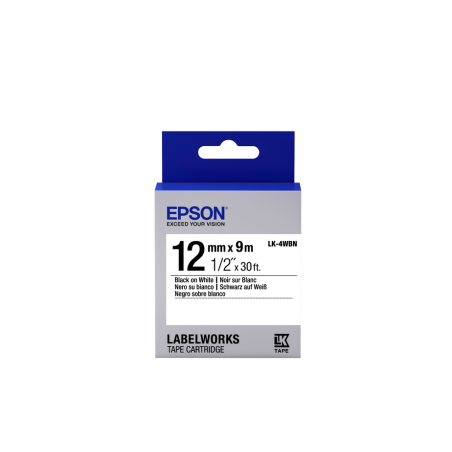 Epson Label Cartridge Standard LK-4WBN Black/White 12mm (9m)