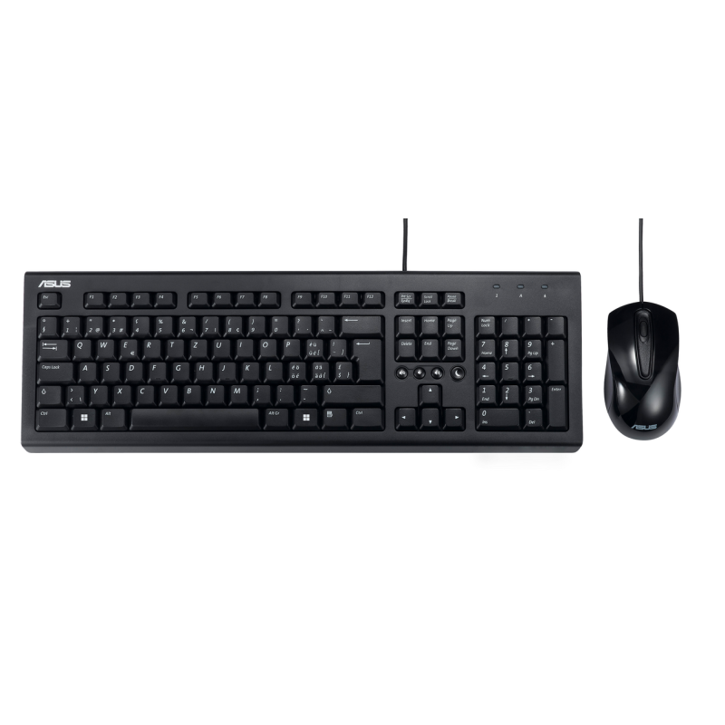 ASUS U2000 + Mouse Set keyboard Mouse included Home USB QWERTY UK English Black
