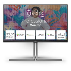 AOC U3 U32U3CV computer monitor 80 cm (31.5") 3840 x 2160 pixels 4K Ultra HD LCD Black