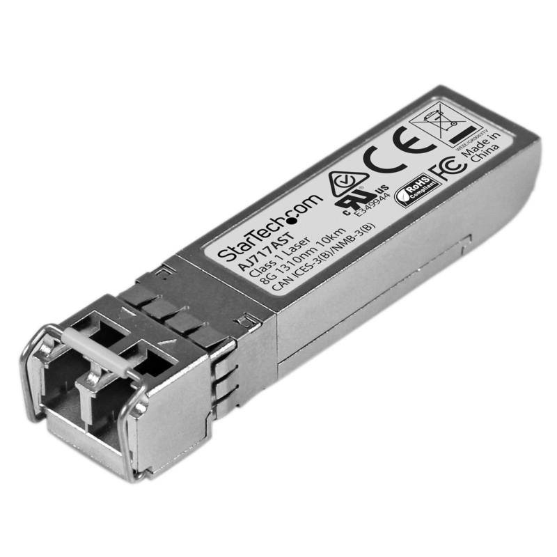 StarTech.com HP AJ717A Compatible SFP+ Transceiver Module - 8GFC~HPE AJ717A Compatible SFP+ Module - 8G Fiber Channel WW - 8GbE 