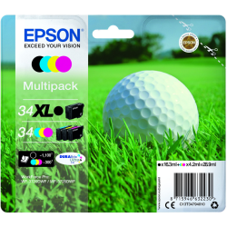 Epson Golf ball C13T34794010 ink cartridge 1 pc(s) Original High (XL) Yield Black, Cyan, Magenta, Yellow