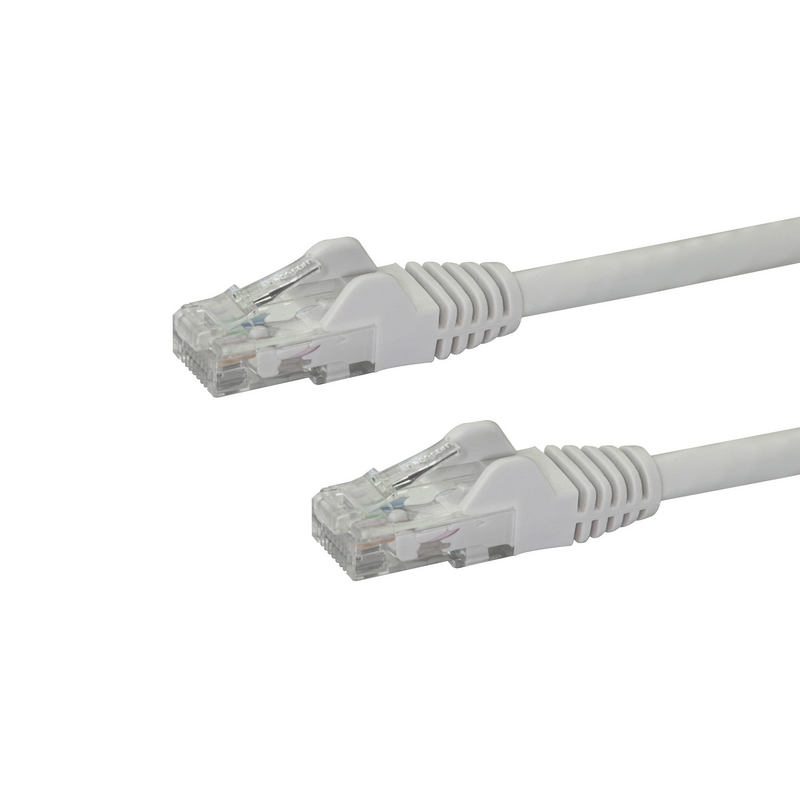 StarTech.com 75ft CAT6 Ethernet Cable - White CAT 6 Gigabit Ethernet Wire -650MHz 100W PoE RJ45 UTP Network/Patch Cord Snagless 