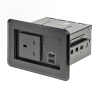 StarTech.com Conference Table Power Center with 1x CE Certified BS1363 AC Outlet & 2x USB BC 1.2 - Recessed In-Table/Desk Power 