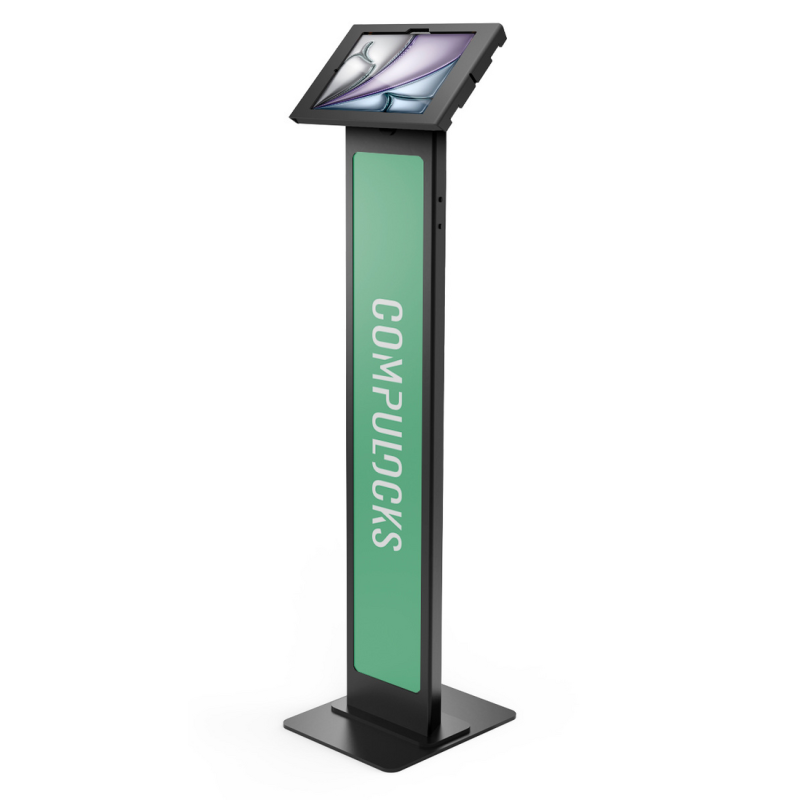 Compulocks iPad Air M2 11" (2024), Apex Enclosure Brandable Floor Stand - Black