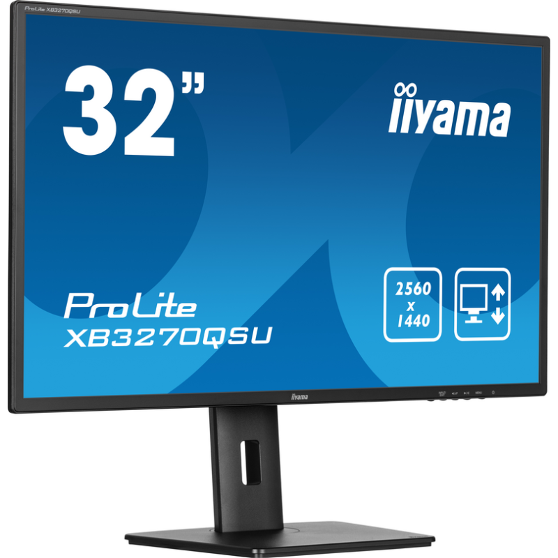 iiyama ProLite A height adjustable 32” IPS Panel Technology monitor featuring QHD resolution
