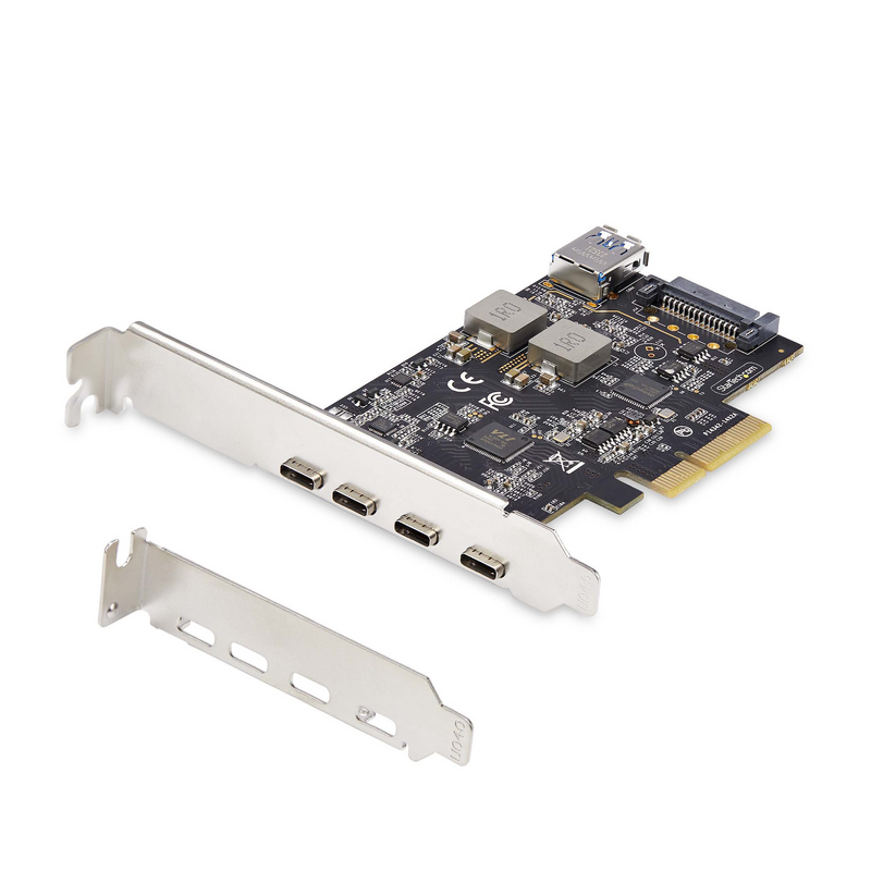 StarTech.com 5-Port USB PCIe Card, USB 3.2 10Gbps, PCI Express Card with 4x USB-C Ports, 1x USB-A Internal Port, USB PCIe Contro