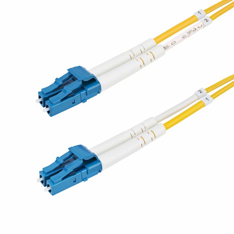StarTech.com 50m (164ft) LC to LC (UPC) OS2 Single Mode Duplex Fiber Optic Cable, 9/125µm, 100G, Bend Insensitive, Low Insertion