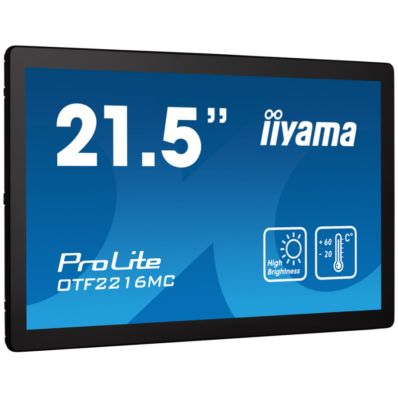iiyama 21.5" high-brightness touchscreen with 10 touch points PCAP touch technology for outdoor applications