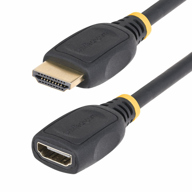 StarTech.com 3.3ft (1m) HDMI 2.0 Extension Cable, High Speed HDMI Port Saver Cable, 4K 60Hz, HDMI Male to Female Extension Adapt