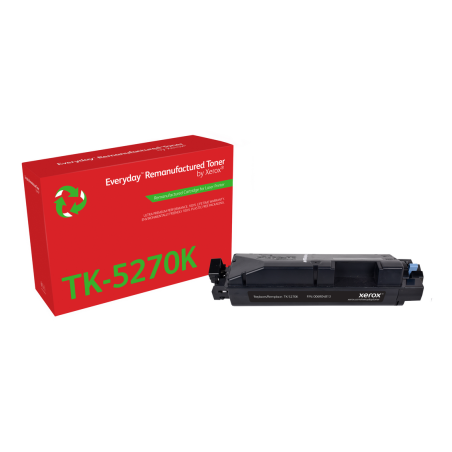 Everyday™ Black Remanufactured Toner by Xerox compatible with Kyocera TK-5270K, Standard capacity