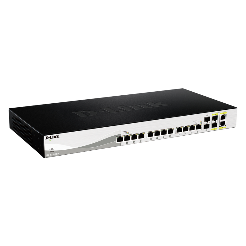 D-Link 12-port 10GBASE-T, 2-port SFP+ and 2-port 10GBASE-T/SFP+ Multi-Gigabit Smart Managed Switch