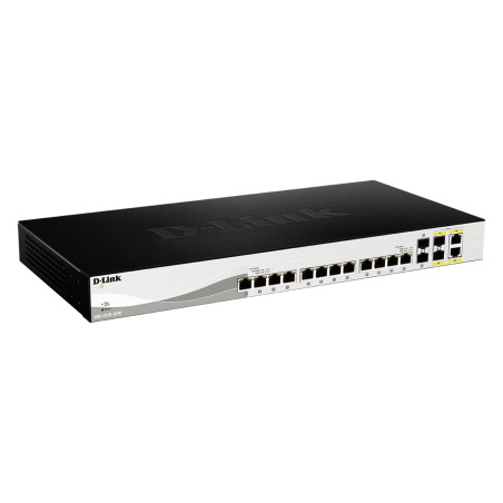 D-Link 12-port 10GBASE-T, 2-port SFP+ and 2-port 10GBASE-T/SFP+ Multi-Gigabit Smart Managed Switch
