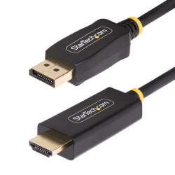 StarTech.com 9.8ft (3m) DisplayPort to HDMI Adapter Cable, 4K 60Hz with HDR, DP to HDMI 2.0b, Active Video Converter, DisplayPor