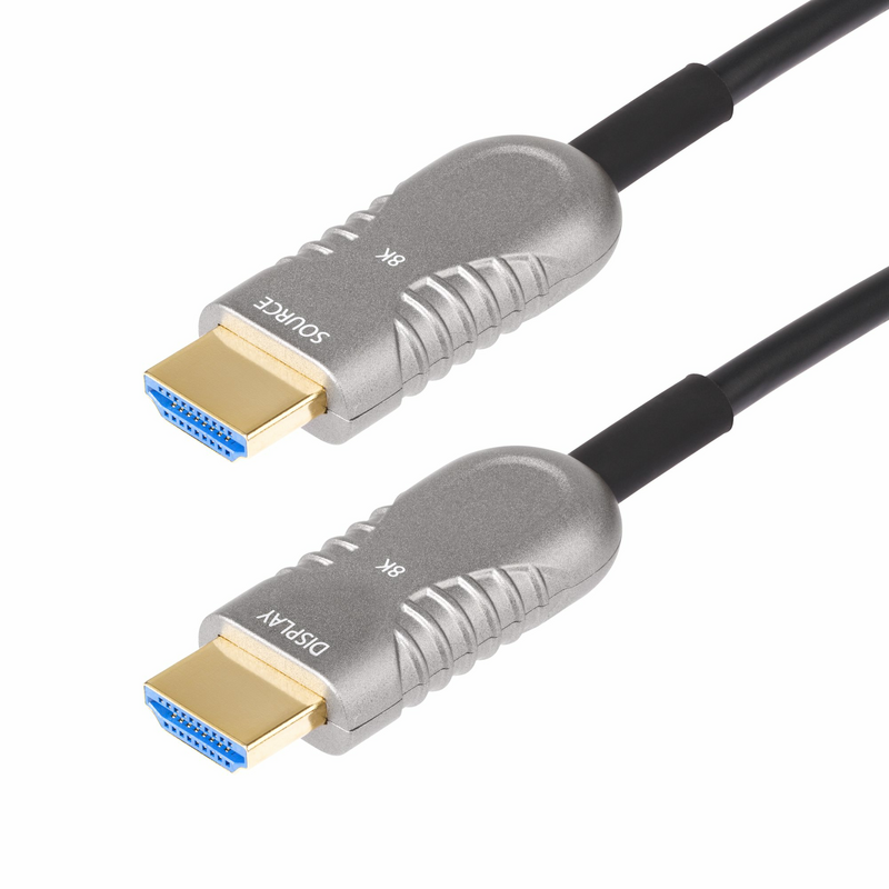 StarTech.com 50ft (15.2m) HDMI 2.1 Hybrid Active Optical Cable (AOC), CMP, Plenum Rated, 8K Ultra High Speed HDMI 2.1/2.0 Fiber 