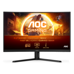 AOC G4 CQ32G4VE computer monitor 80 cm (31.5") 2560 x 1440 pixels Quad HD LCD Black, Grey
