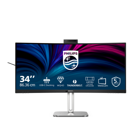 Philips 6000 series 34B2U6603CH/00 computer monitor 86.4 cm (34") 3440 x 1440 pixels Wide Quad HD LCD Grey