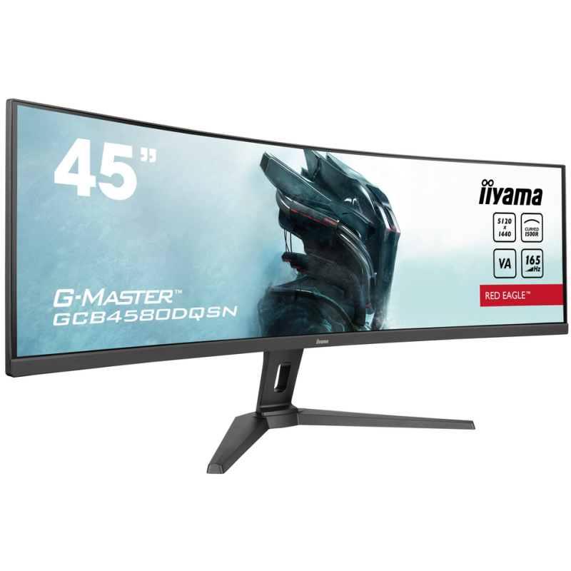 iiyama G-MASTER Immerse yourself in the game with the curved 45’’ Dual QHD Red Eagle Gaming Display