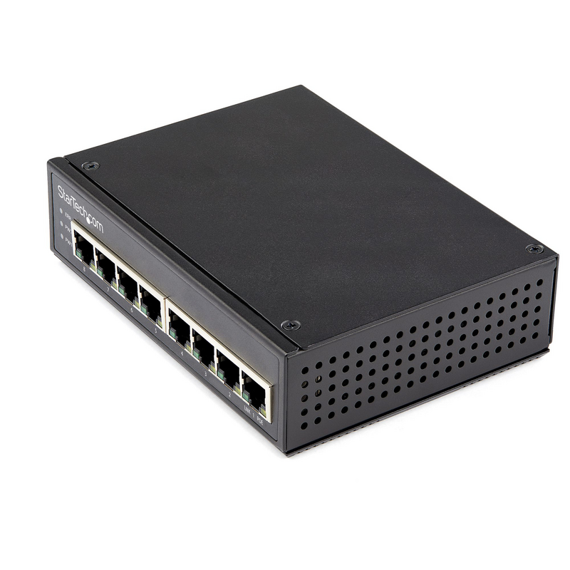 StarTech.com Industrial 8 Port Gigabit PoE Switch - 30W - Power Over Ethernet Switch - GbE PoE+ Unmanaged Switch - Rugged High P