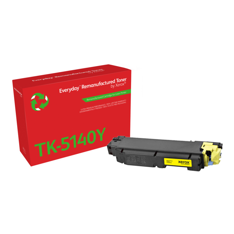 Everyday™ Yellow Remanufactured Toner by Xerox compatible with Kyocera TK-5140Y, Standard capacity