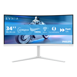 Philips Evnia 5000 34M2C5501A/00 computer monitor 86.4 cm (34") 3440 x 1440 pixels Wide Quad HD LCD White