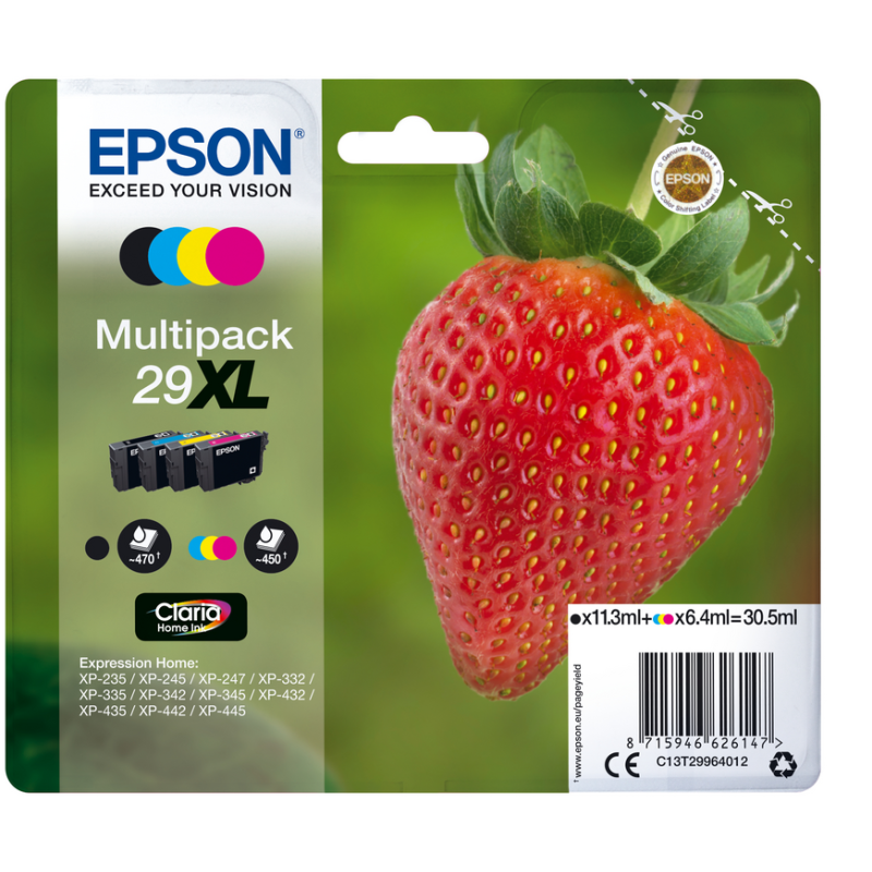 Epson Strawberry Multipack 4-colours 29XL Claria Home Ink