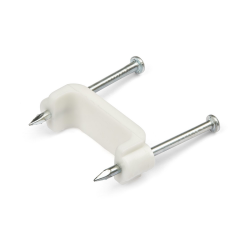 StarTech.com 100 Pack Cable Clips with Nails - Two Steel Nails - Reusable Nail-in Clamps - Brick/Drywall Cable Fasteners - Ether