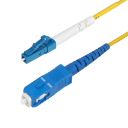 StarTech.com 5m (16.4ft) LC to SC (UPC) OS2 Single Mode Simplex Fiber Optic Cable, 9/125µm, 40G/100G, Bend Insensitive, Low Inse