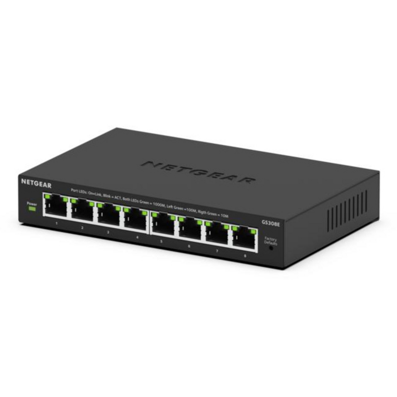 NETGEAR GS308E Managed L2/L3 Gigabit Ethernet (10/100/1000) Black