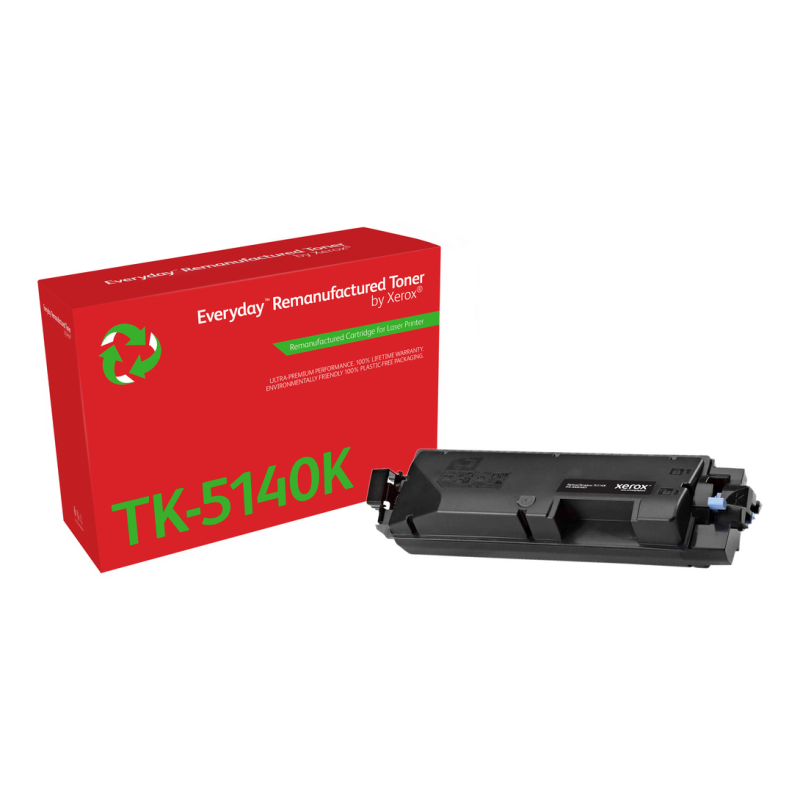 Everyday™ Black Remanufactured Toner by Xerox compatible with Kyocera TK-5140K, Standard capacity