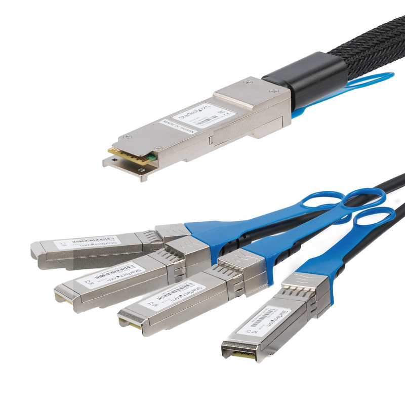 StarTech.com Cisco QSFP-4SFP10G-CU5M Compatible 5m 40G QSFP+ to 4x SFP+ Direct Attach Breakout Cable Twinax - 40GbE QSFP+ Copper