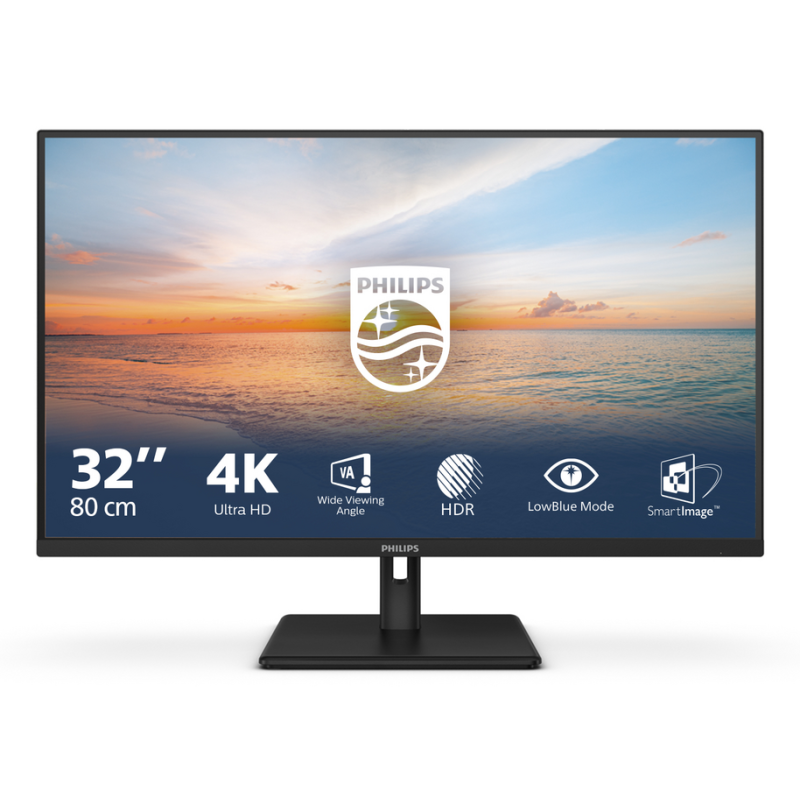 Philips 1000 series 32E1N1800LA/00 LED display 80 cm (31.5") 3840 x 2160 pixels 4K Ultra HD LCD Black