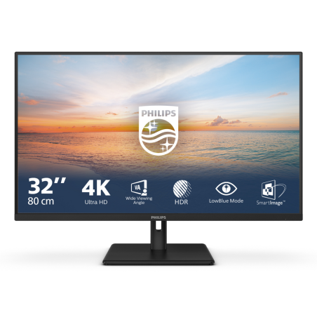 Philips 1000 series 32E1N1800LA/00 LED display 80 cm (31.5") 3840 x 2160 pixels 4K Ultra HD LCD Black