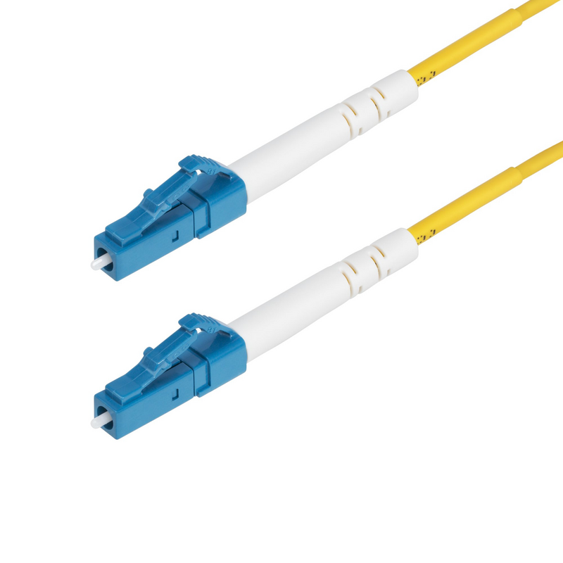 StarTech.com 2m (6.6ft) LC to LC (UPC) OS2 Single Mode Simplex Fiber Optic Cable, 9/125µm, 40G/100G, Bend Insensitive, Low Inser