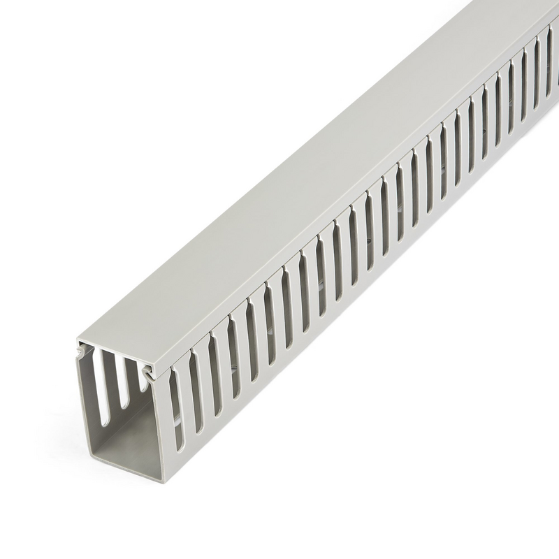 StarTech.com Open Slot Cable Management Raceway with Cover, 2"(50mm)W x 3"(75mm)H - 6.5ft(2m) length - 1/4"(8mm) Slots, PVC Netw