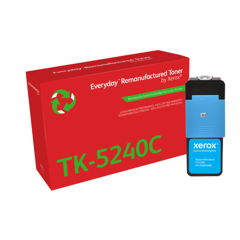 Everyday™ Cyan Remanufactured Toner by Xerox compatible with Kyocera TK-5240C, Standard capacity