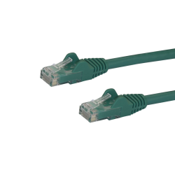 StarTech.com 75ft CAT6 Ethernet Cable - Green CAT 6 Gigabit Ethernet Wire -650MHz 100W PoE RJ45 UTP Network/Patch Cord Snagless 