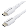 StarTech.com 1m (3.3ft) White USB-C Charging Cable, USB C Cable, USB 2.0 Type-C Laptop Charger Cord, 60W 3A Power Delivery, TPE 