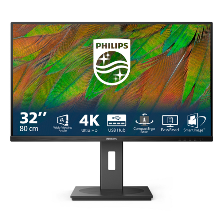 Philips 3000 series 32B1N3800/00 computer monitor 81.3 cm (32") 3840 x 2160 pixels 4K Ultra HD LCD Black