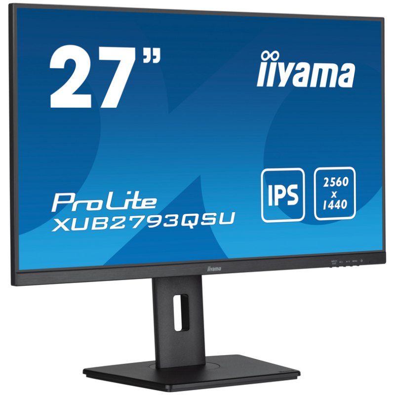 iiyama 27” WQHD IPS technology panel with 150mm height adjustable stand and 100Hz refresh rate