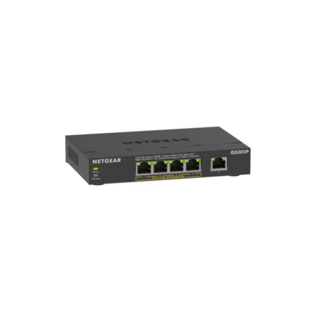 NETGEAR GS305Pv3 Unmanaged Gigabit Ethernet (10/100/1000) Power over Ethernet (PoE) Black