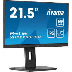 iiyama ProLite 21.5” IPS 3-side borderless monitor with USB hub, 100Hz refresh rate and height-adjustable stand