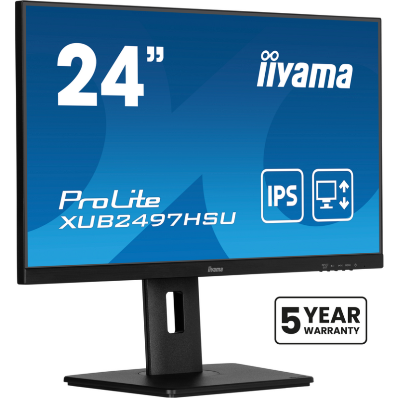 iiyama 24” IPS technology panel with height adjustable stand and 100Hz refresh rate