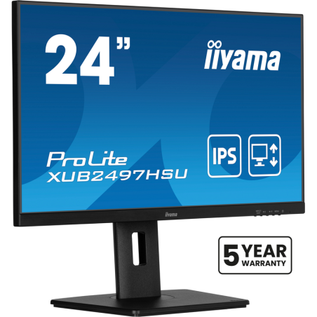 iiyama 24” IPS technology panel with height adjustable stand and 100Hz refresh rate