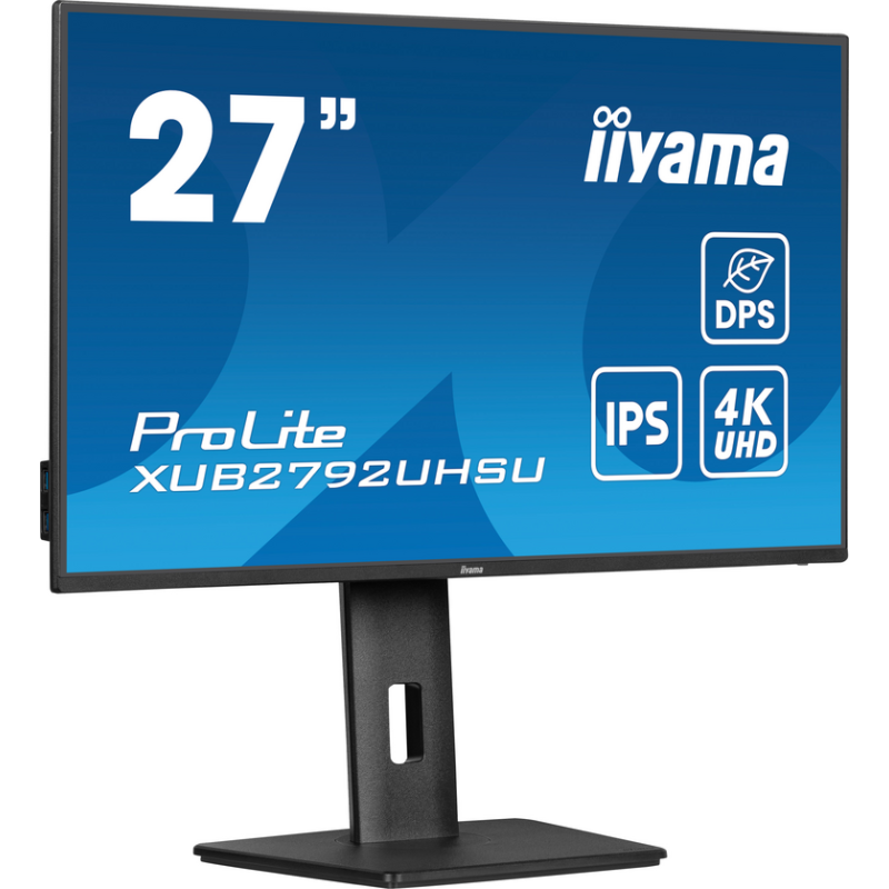 iiyama ProLite 27’’ IPS panel technology, ultra slim monitor featuring 4K resolution, Dynamic Power Saving (DPS) and height adju